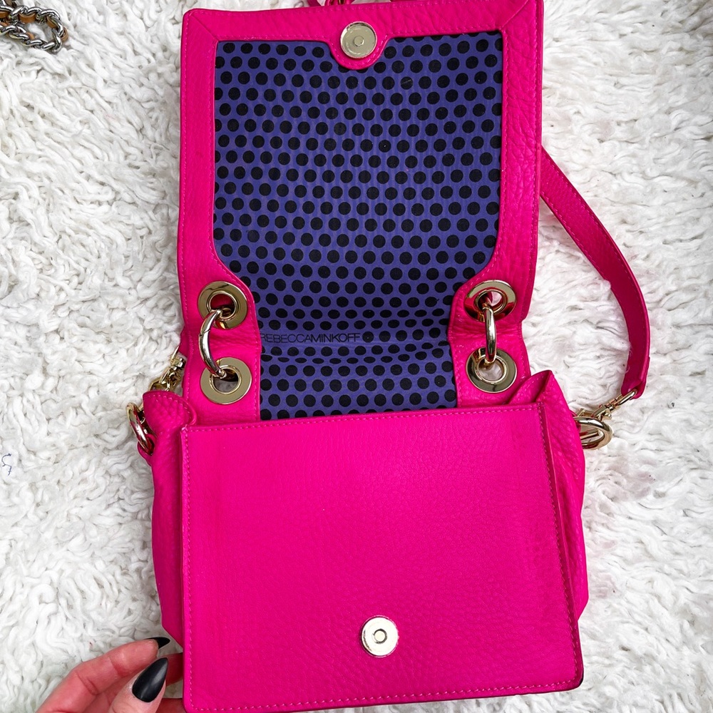 Rebecca Minkoff Perforated Hot Pink Magenta Shoulder bag - Picture 12 of 17